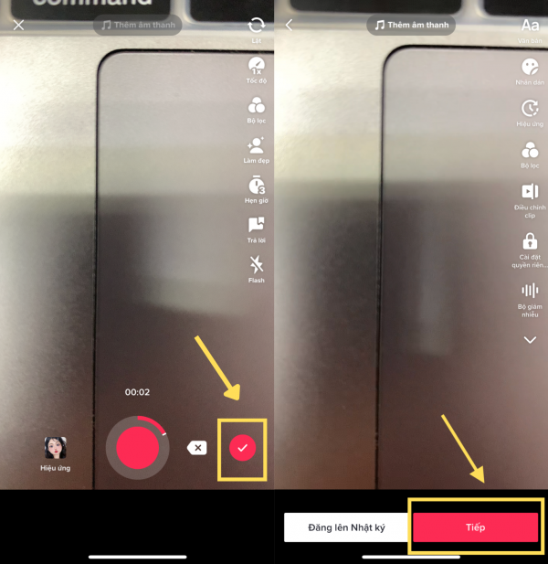 Màn hình Hoàn thành quay video trên TikTokMàn hình Hoàn thành quay video trên TikTok