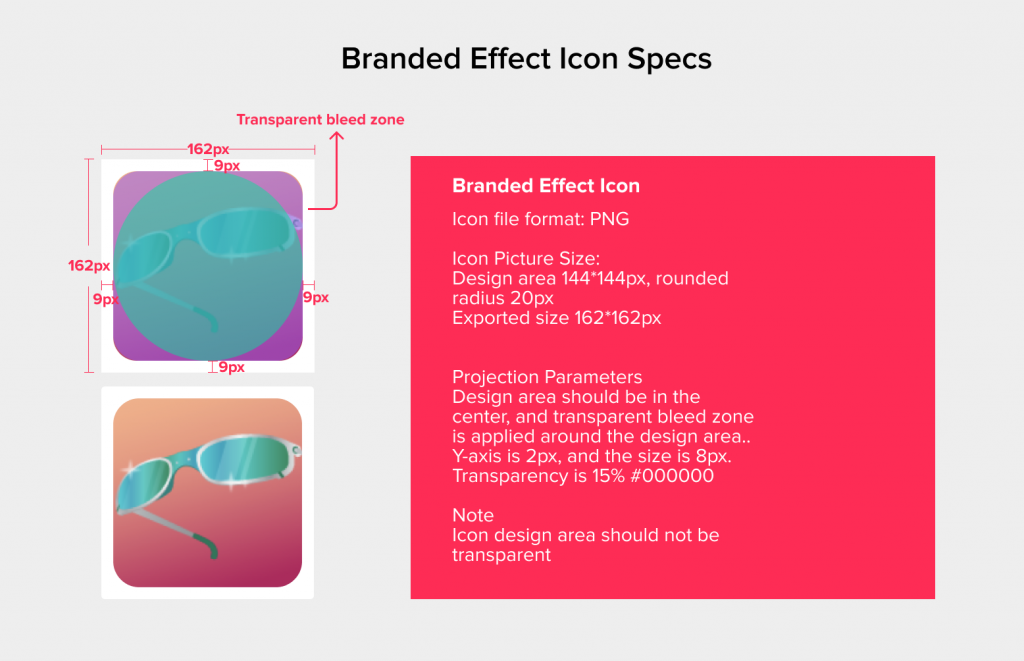 Branded effect icon specs