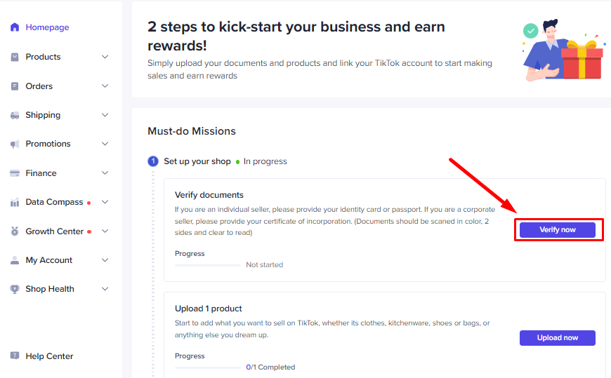 Verify Documents for TikTok Shop