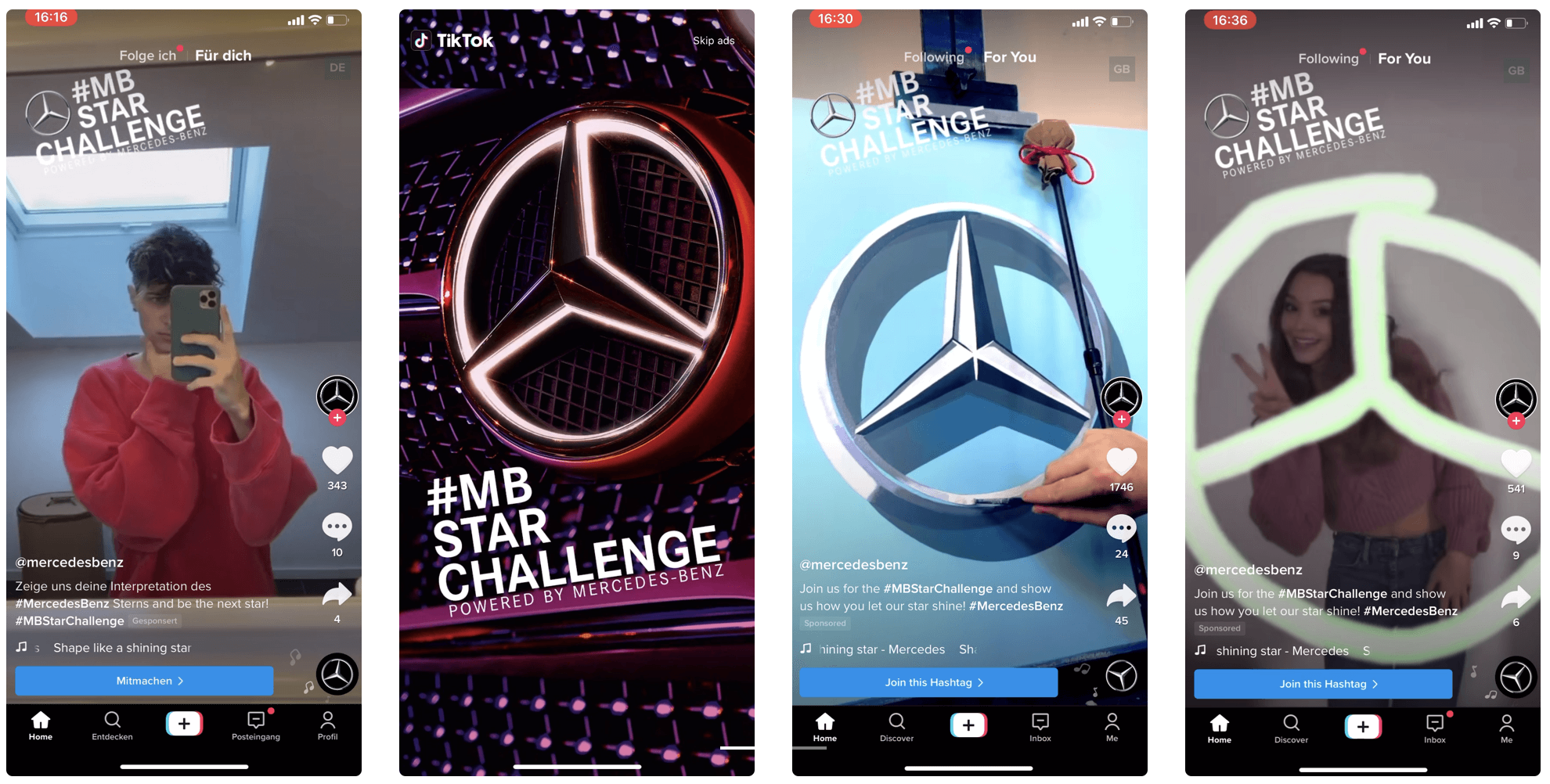 Mercedes Benz - TikTok Ad examples