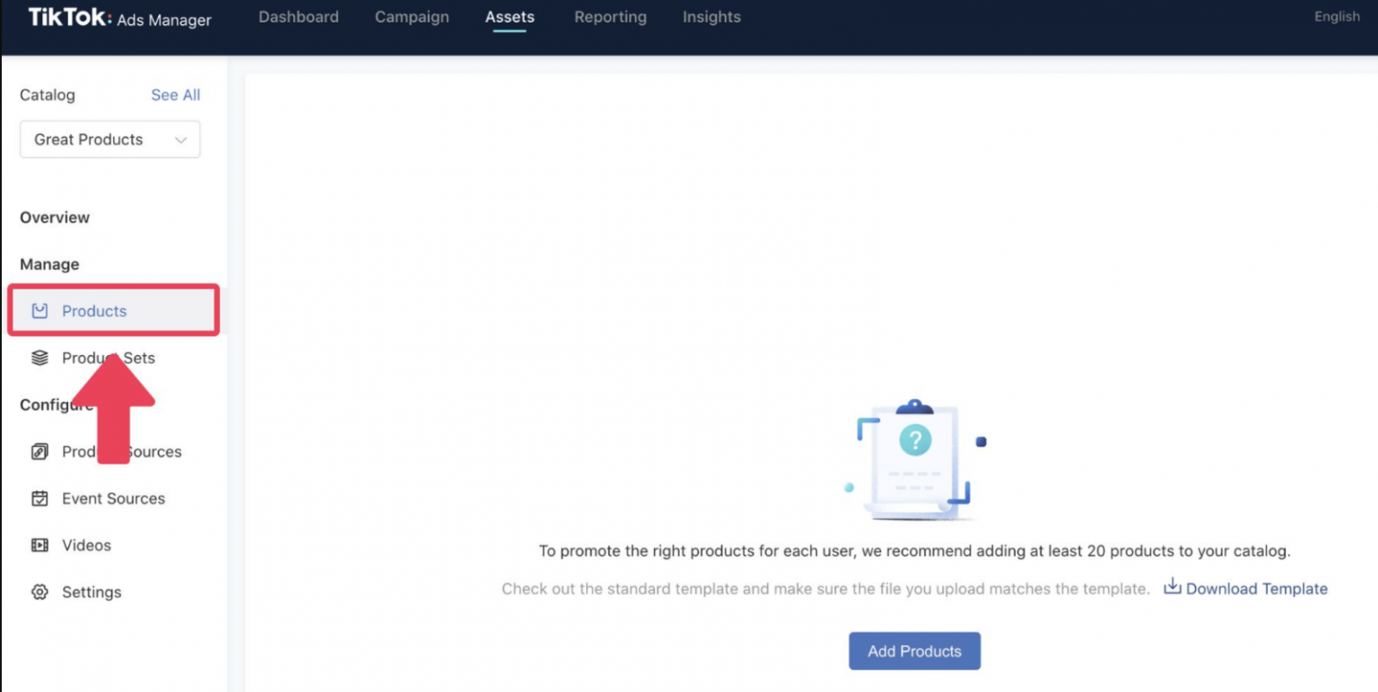Add products to TikTok catalog