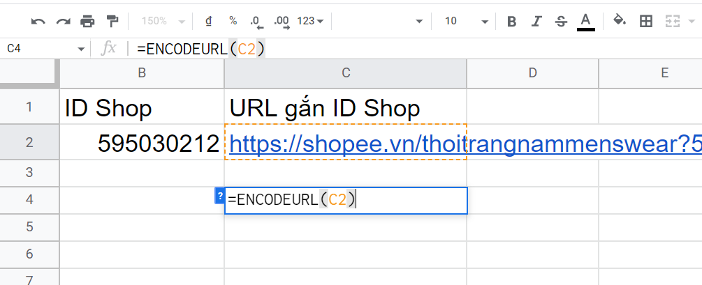 Mã hóa URL gắn Shop ID