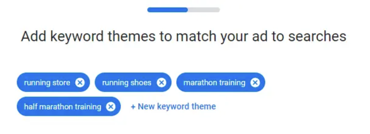 add keyword themes in google ads