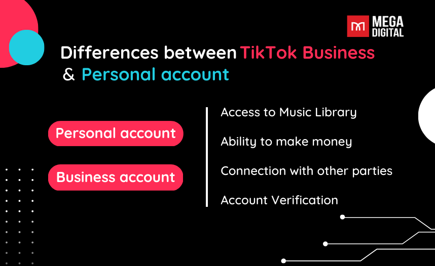 Differences between Tiktok Business vs Personal account