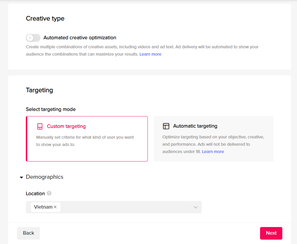 Setting campaigns for TikTok auction ads