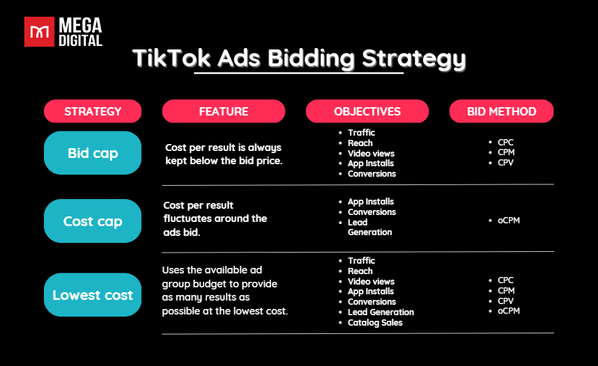 tiktok ads bidding stratefy