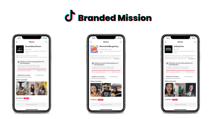 TikTok call to action with branded mission