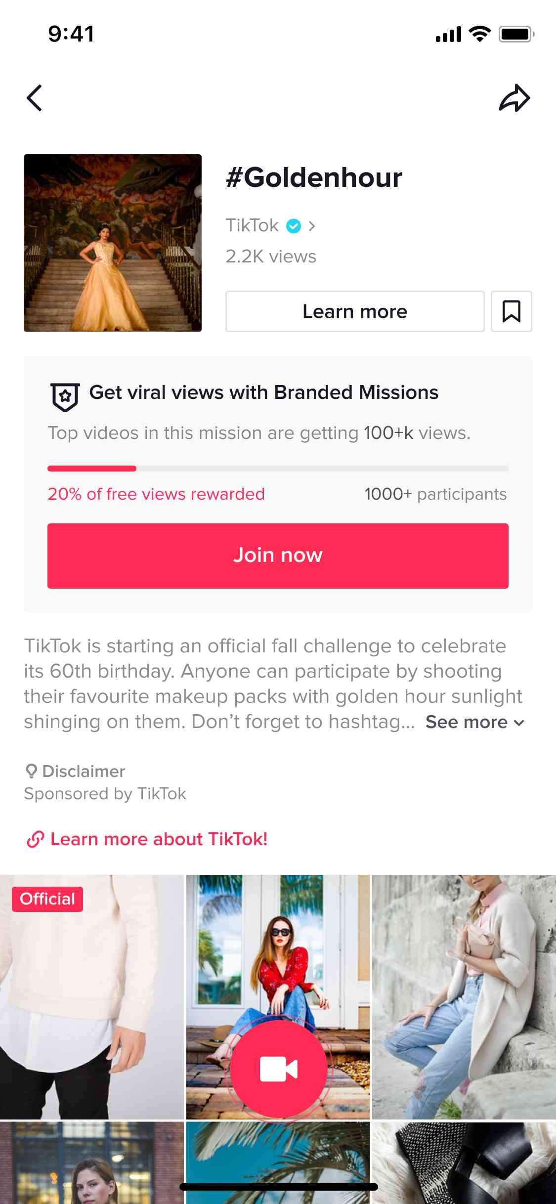 TikTok Branded Mission - Bundled Feature Page