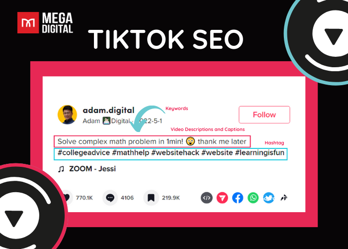An article applied TikTok SEO will look like this