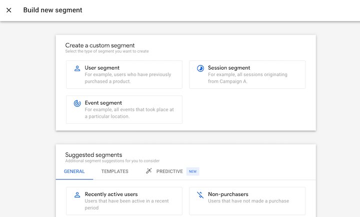 Create a segment in Google Analytics performance max