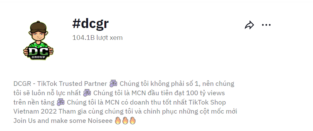 #dcgr của DC Media - 1 MCN TikTok của Việt Nam
