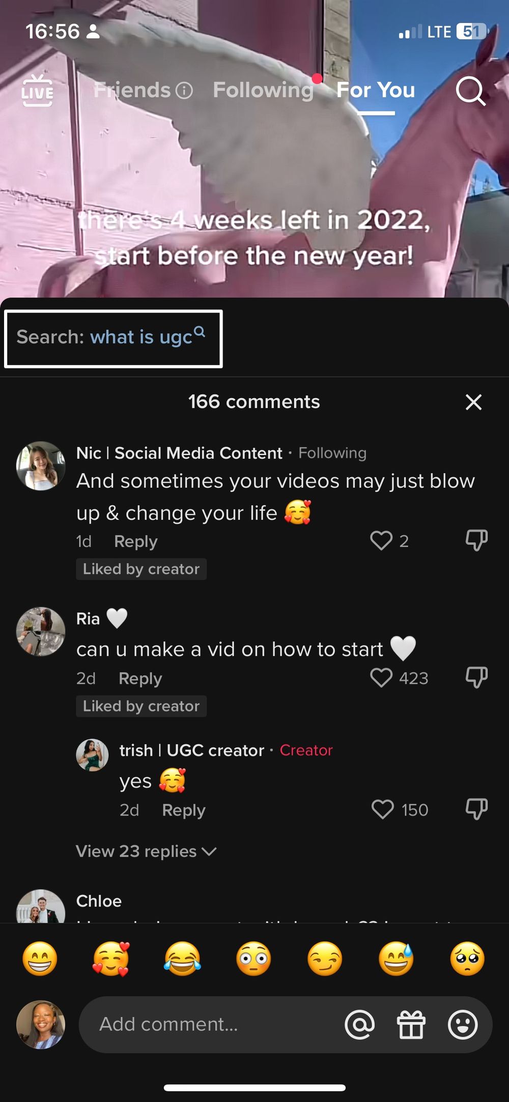 TikTok SEO in the comment section