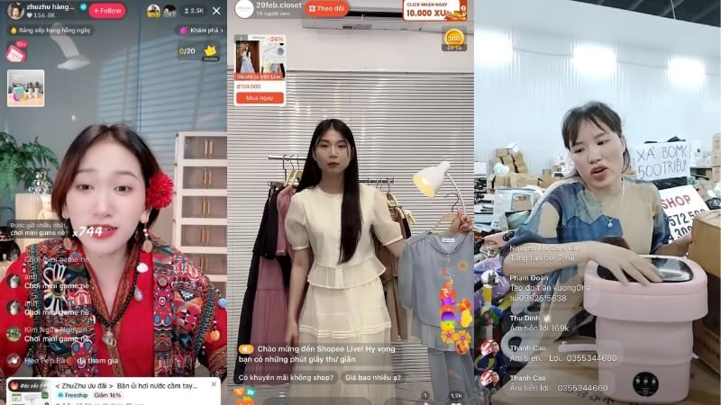 Livestream thường xuyên