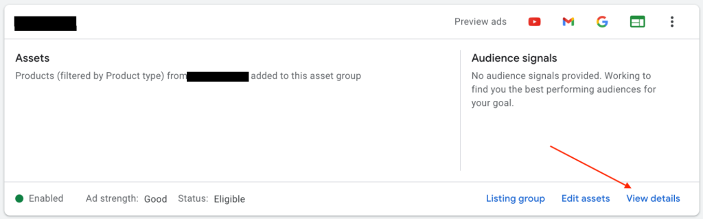 asset group for each audience