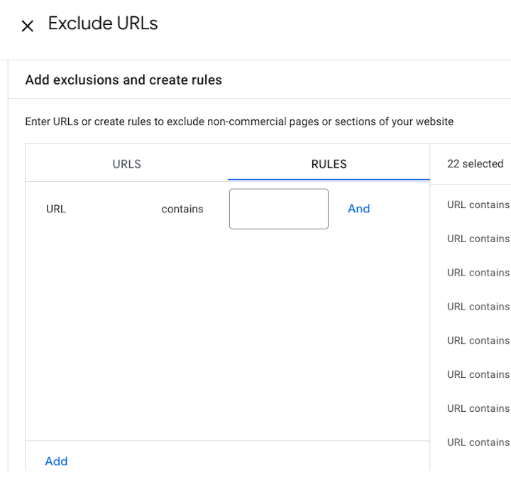 exclude urls performance max