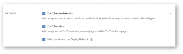 Google ads video networks
