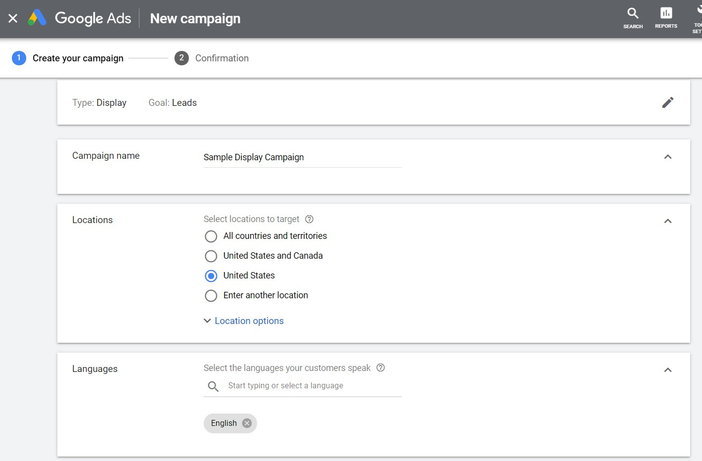 Step 2: Set up the campaign - Google Display ads