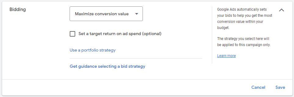 Choose the right bidding strategy