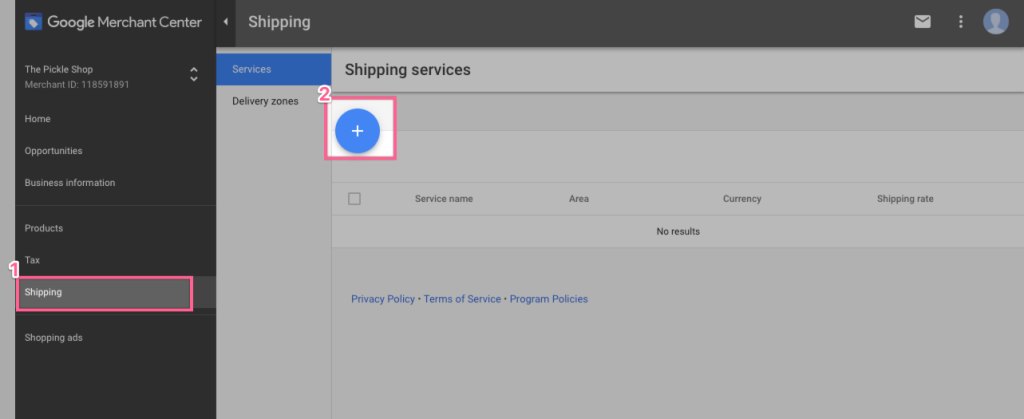 google merchant center suspend shipping error