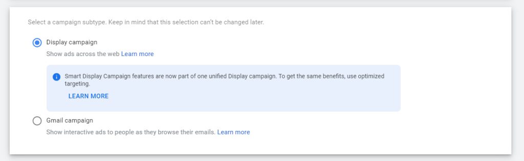 optimized targeting in google display