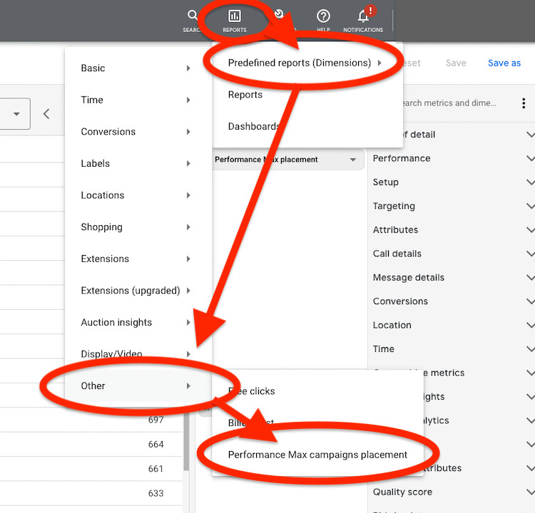 How to find Performance Max placement reports