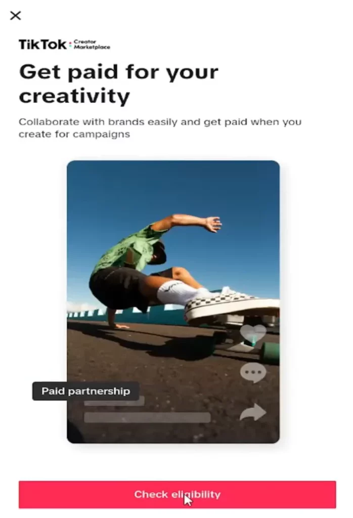 Access the Creator Marketplace in TikTok 1