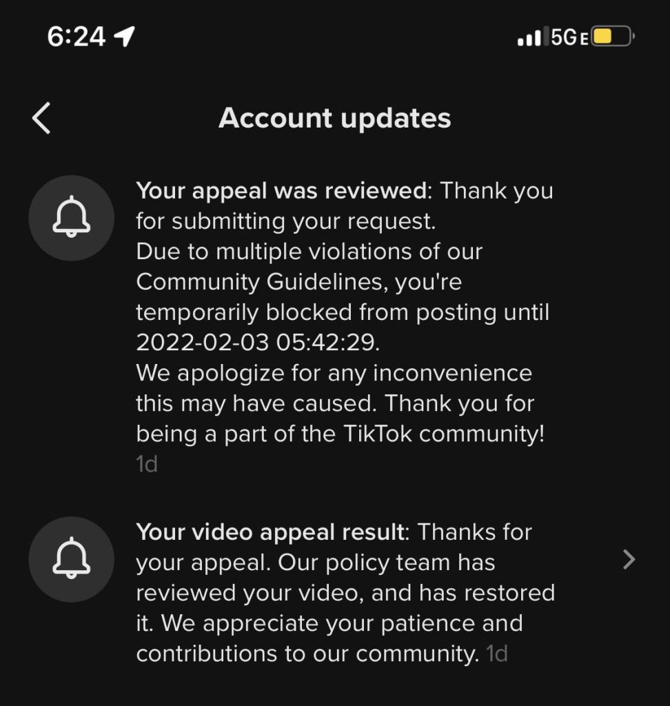 Ignoring Past Violations on Your Account
