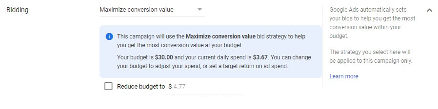 Maximize Conversion Value