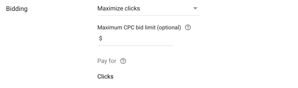 Maximize clicks - Google Ads bidding strategies