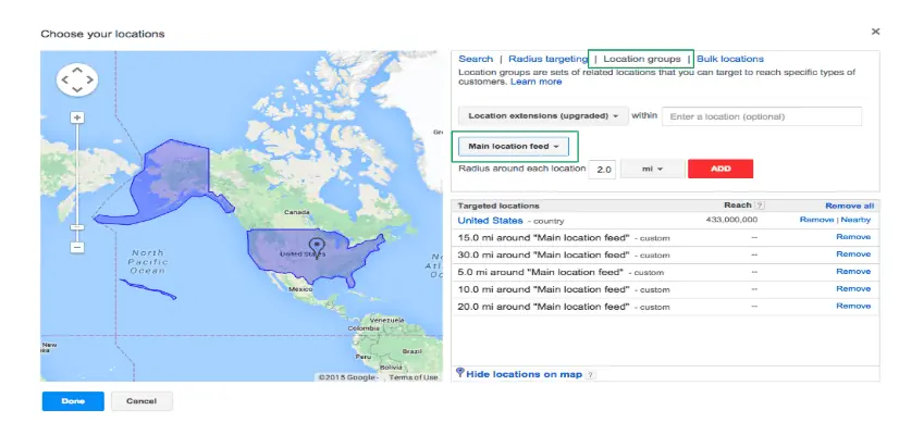 Increase bids for nearby customers