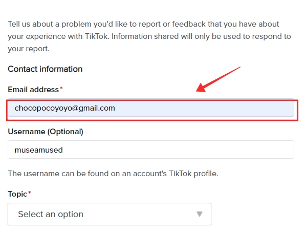 How to use "Share Your Feedback" Form