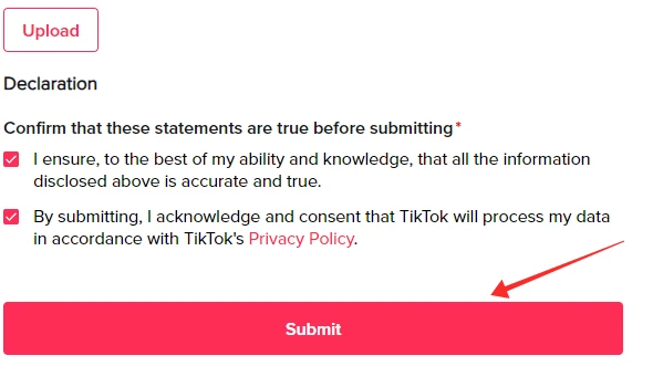 submit the "Share Your Feedback" Form to unbanned tiktok account