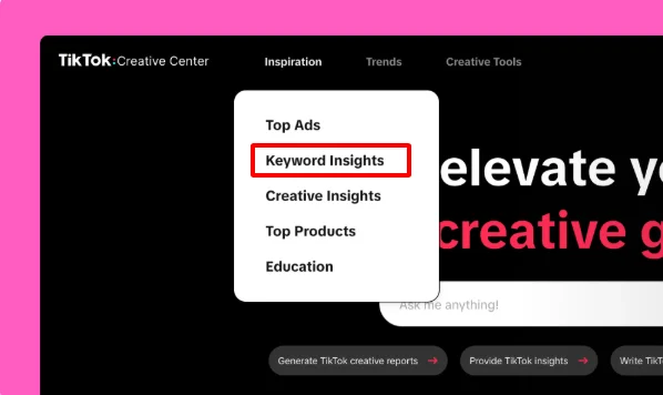 How to use TikTok Keyword Insights