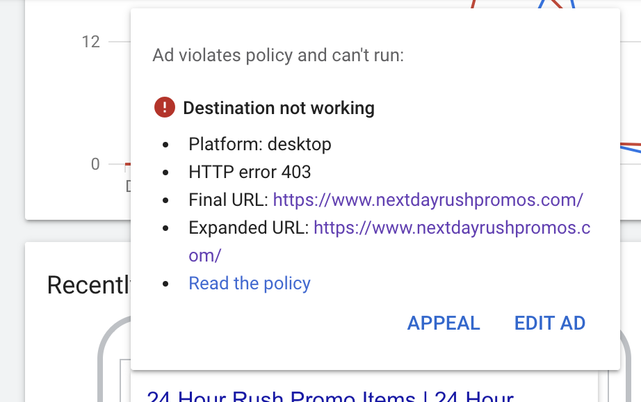 16 reasons your Google Ads disapproved Destination not working