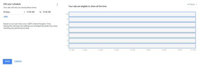 set up your ad schedule