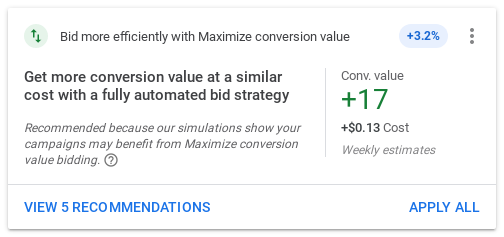Maximize conversion value