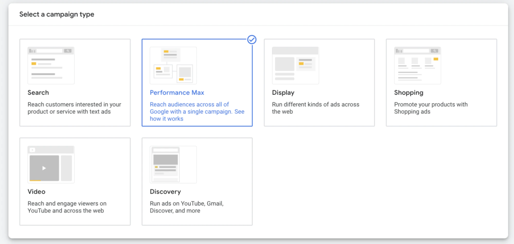 Performance Max Campaigns google shopping ads
