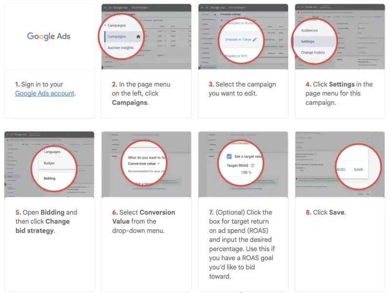 Set up value based bidding strategy