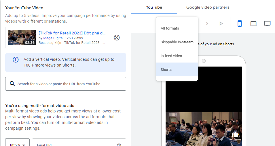 YouTube Shorts ads how to set up 7