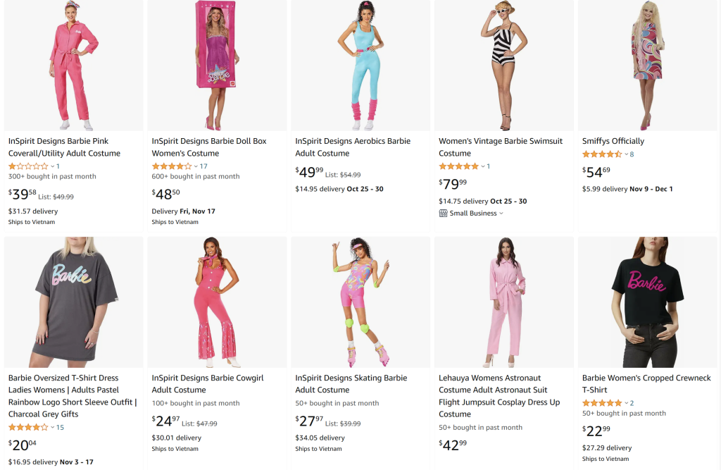 Halloween barbie costumes