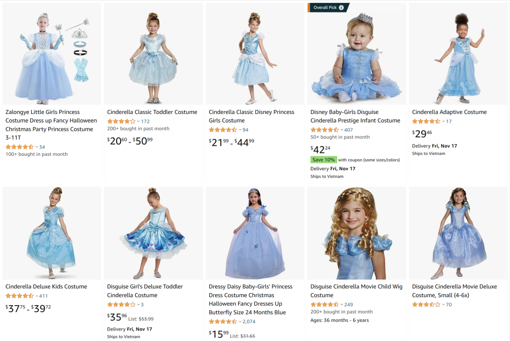 Halloween cinderella costumes 