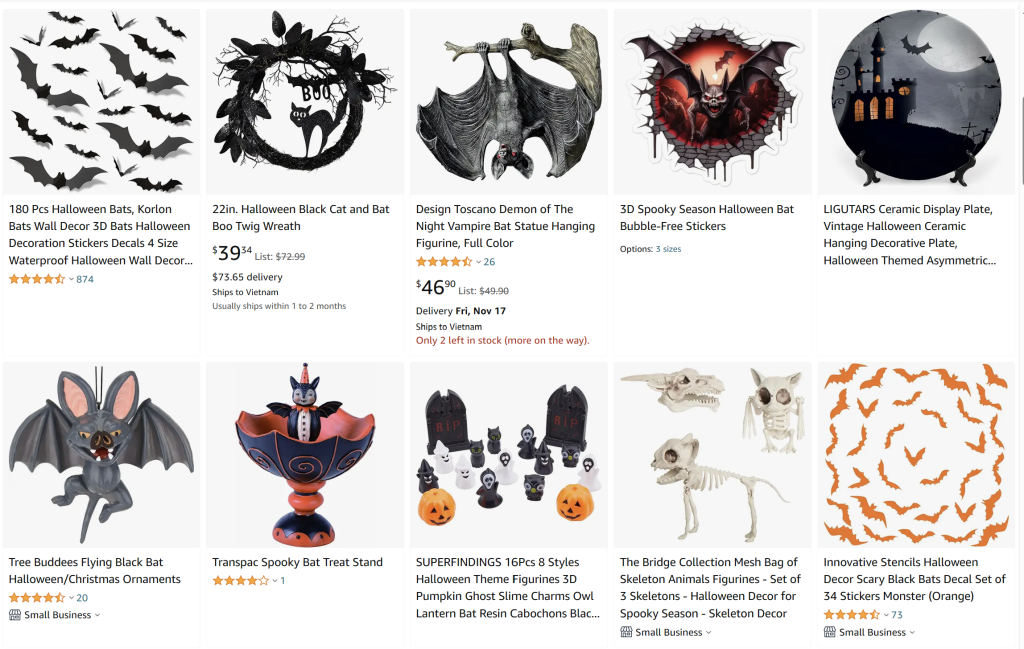 halloween bat accents