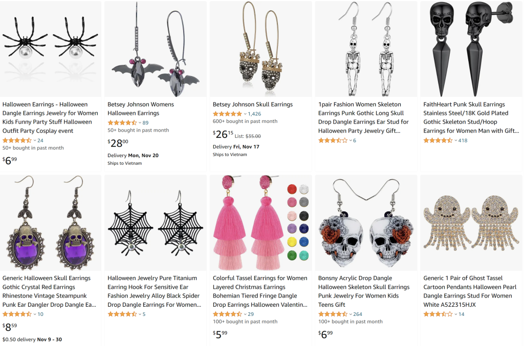 halloween earrings