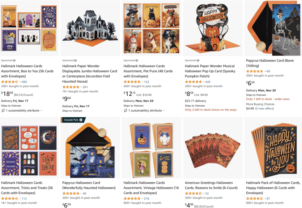 halloween greeting cards