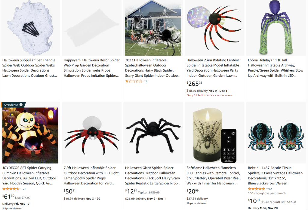 halloween spider decoration