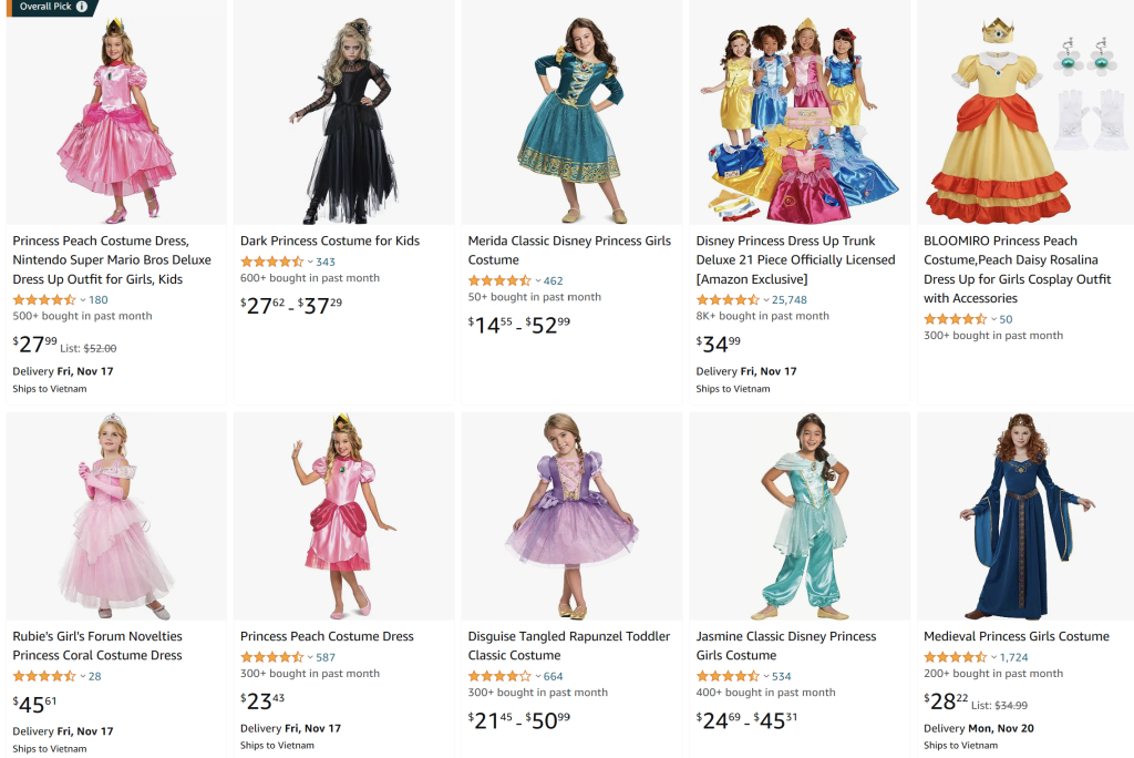 Halloween princess costumes