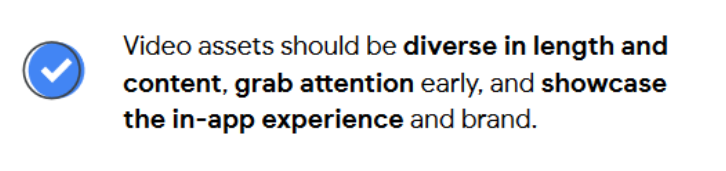App campaign video assets requirements