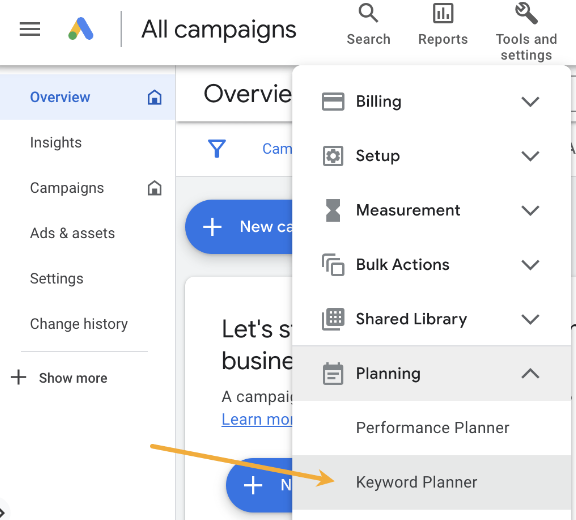 Google Display ads problem keyword planner