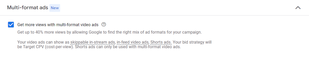 In-feed Video Ads Multi-format Ads