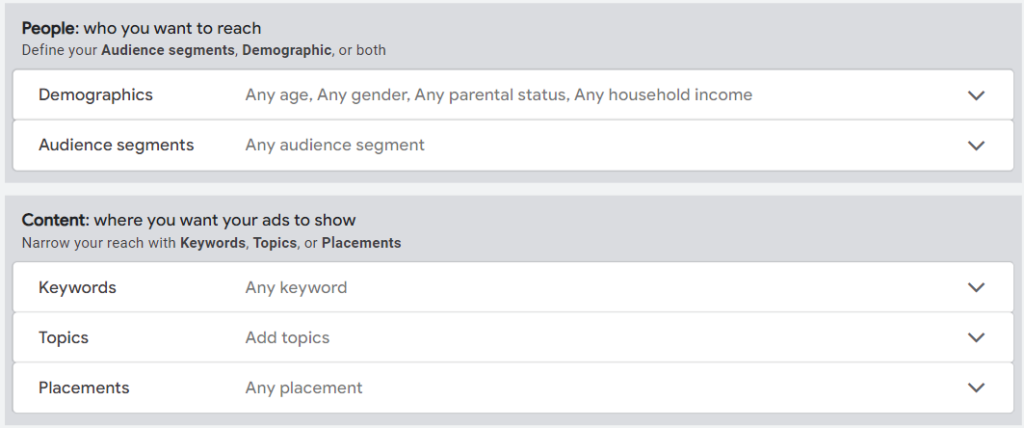 Bumper ads audience segment